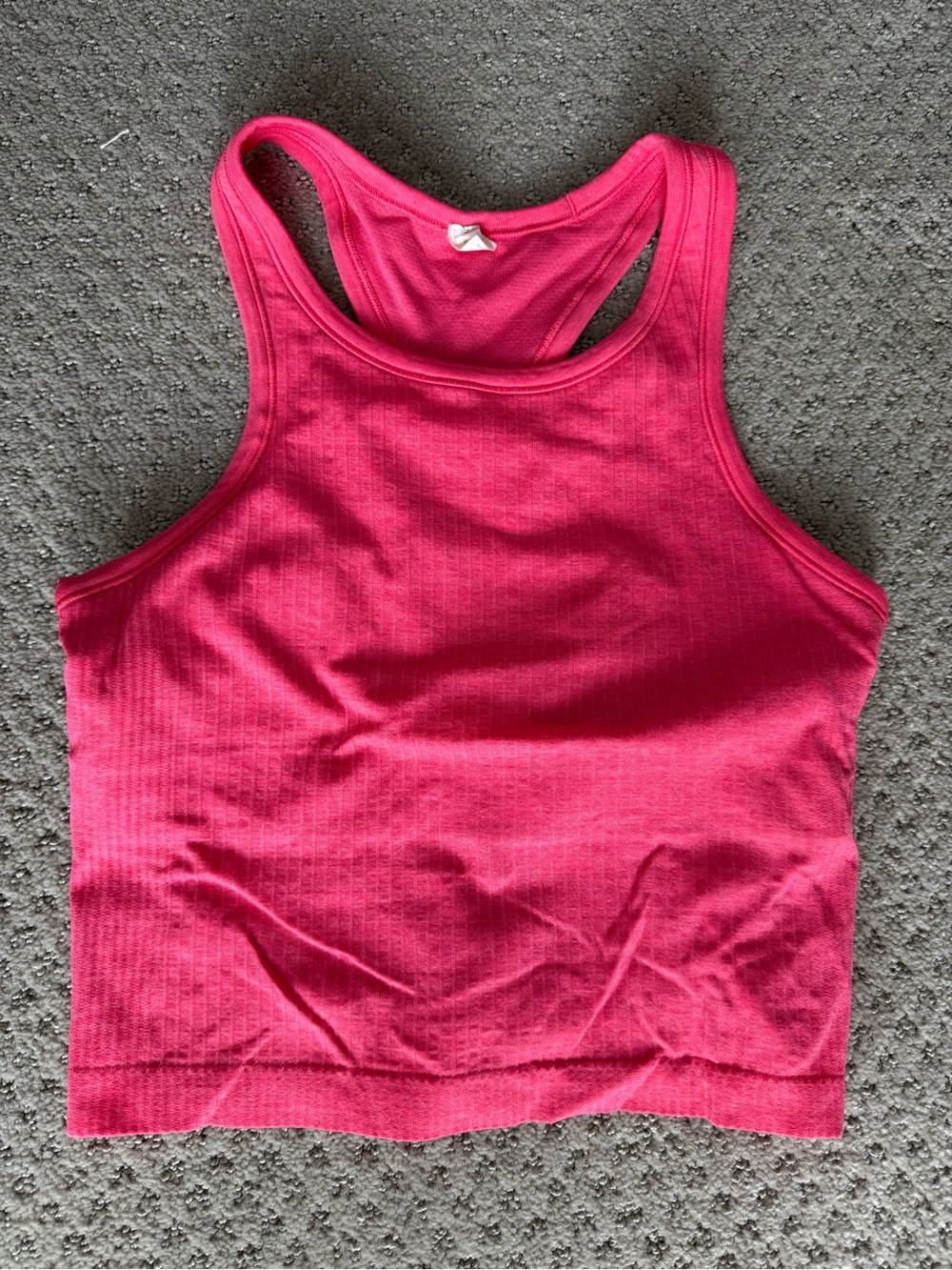 lululemon athletica Hot Pink Ribbed Racerback Tank